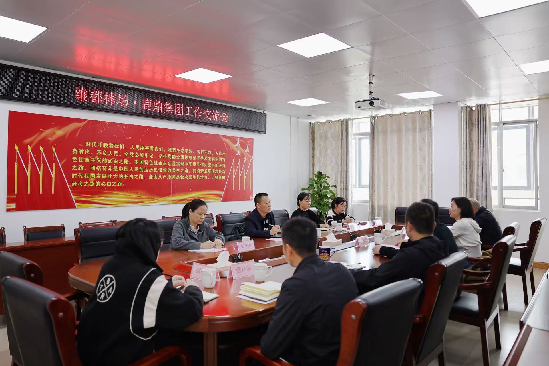 广西国有维都林场到luck18xinli集团调研互换